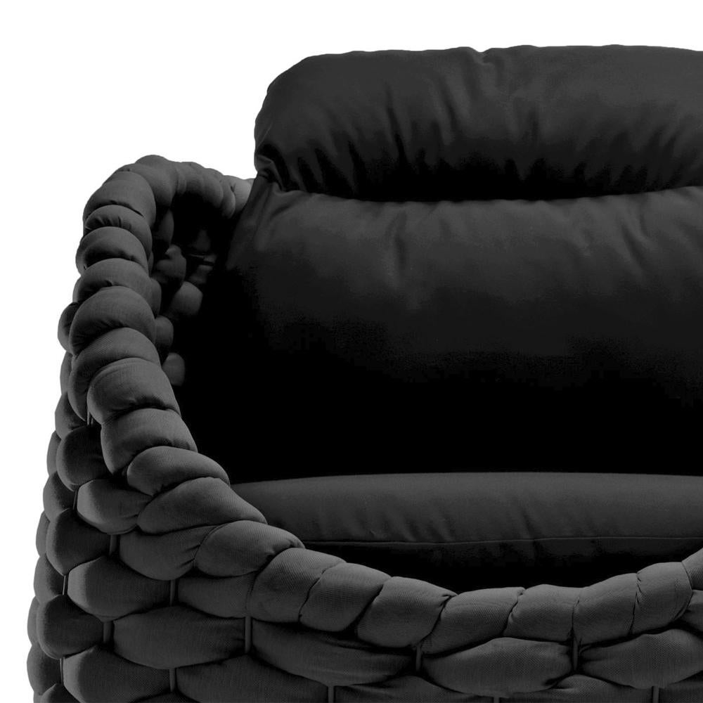 Knotted Up-Sessel aus schwarzem oder grauem oder lila Stoff (Philippinisch) im Angebot
