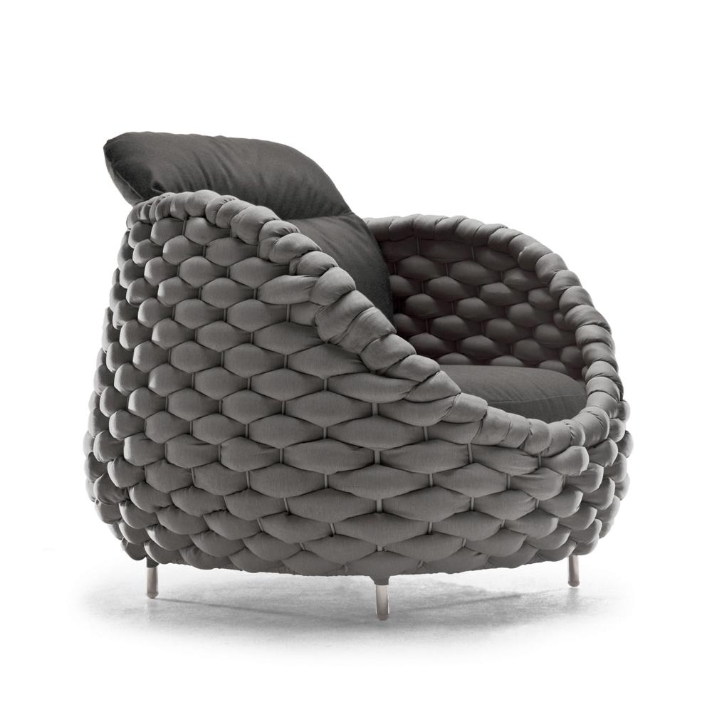 Knotted Up-Sessel aus schwarzem oder grauem oder lila Stoff im Zustand „Neu“ im Angebot in Paris, FR