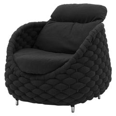 Knotted Up Armchair in Black or Grey or Purple Fabric