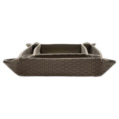 Knotted Vide Poche 2er-Set Nerz Schreibtisch Wohnaccessoires von André Fu Living