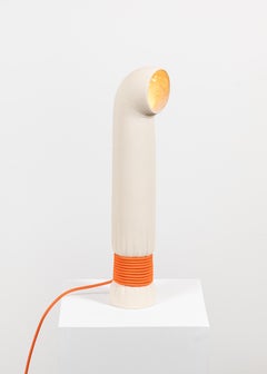 Knotto 01 tischlampe aus weißem steinzeug ton von Catalin Filip