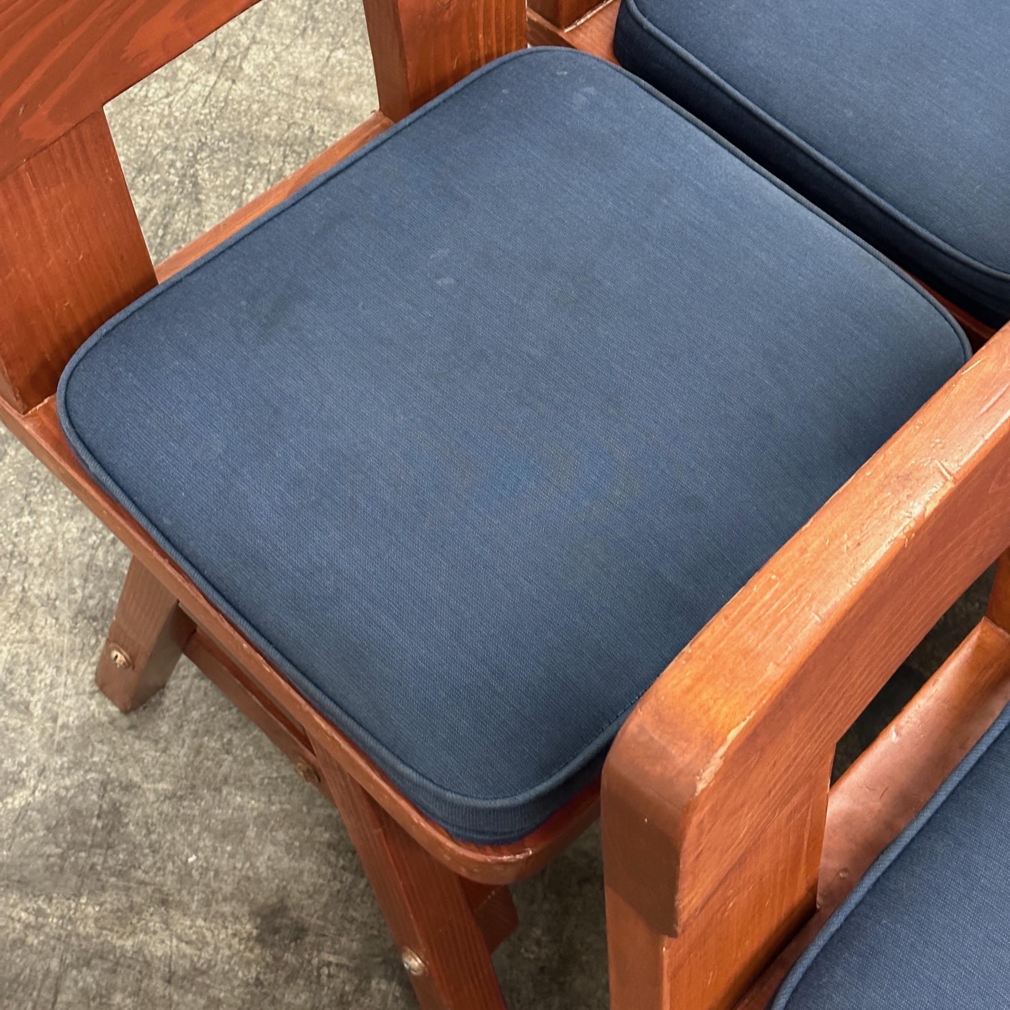 Late 20th Century Knotty Pine Low Back Dining Chairs from The Chicago Athletic Association For Sale