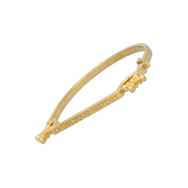 Know Your History Bracelet in Gold For Sale