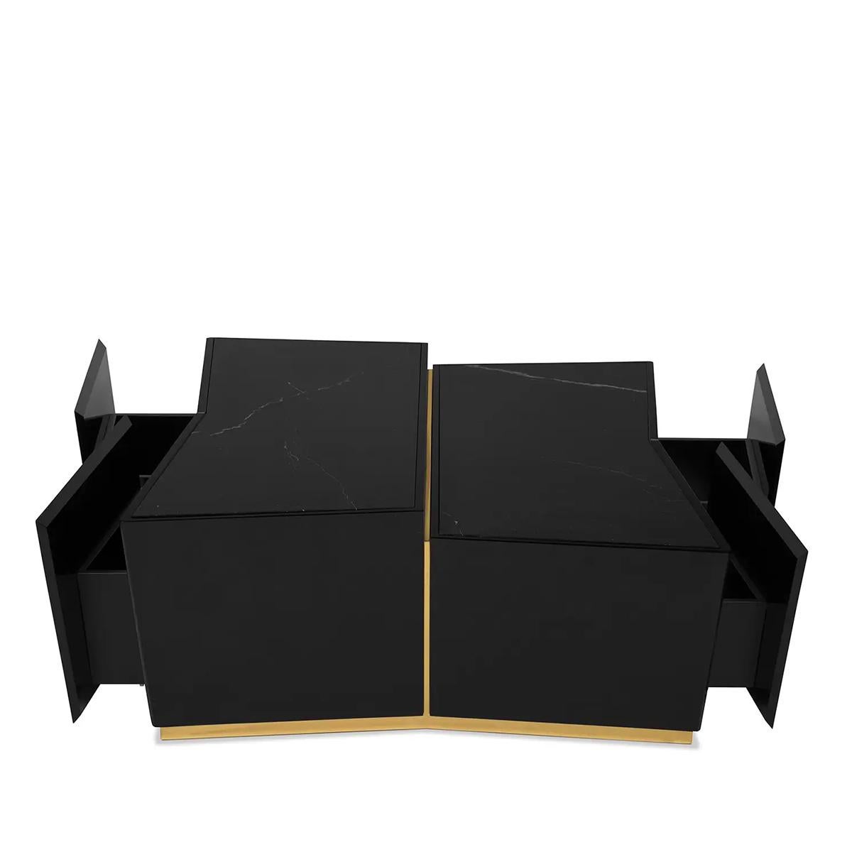 Laiton Table basse Knox en vente