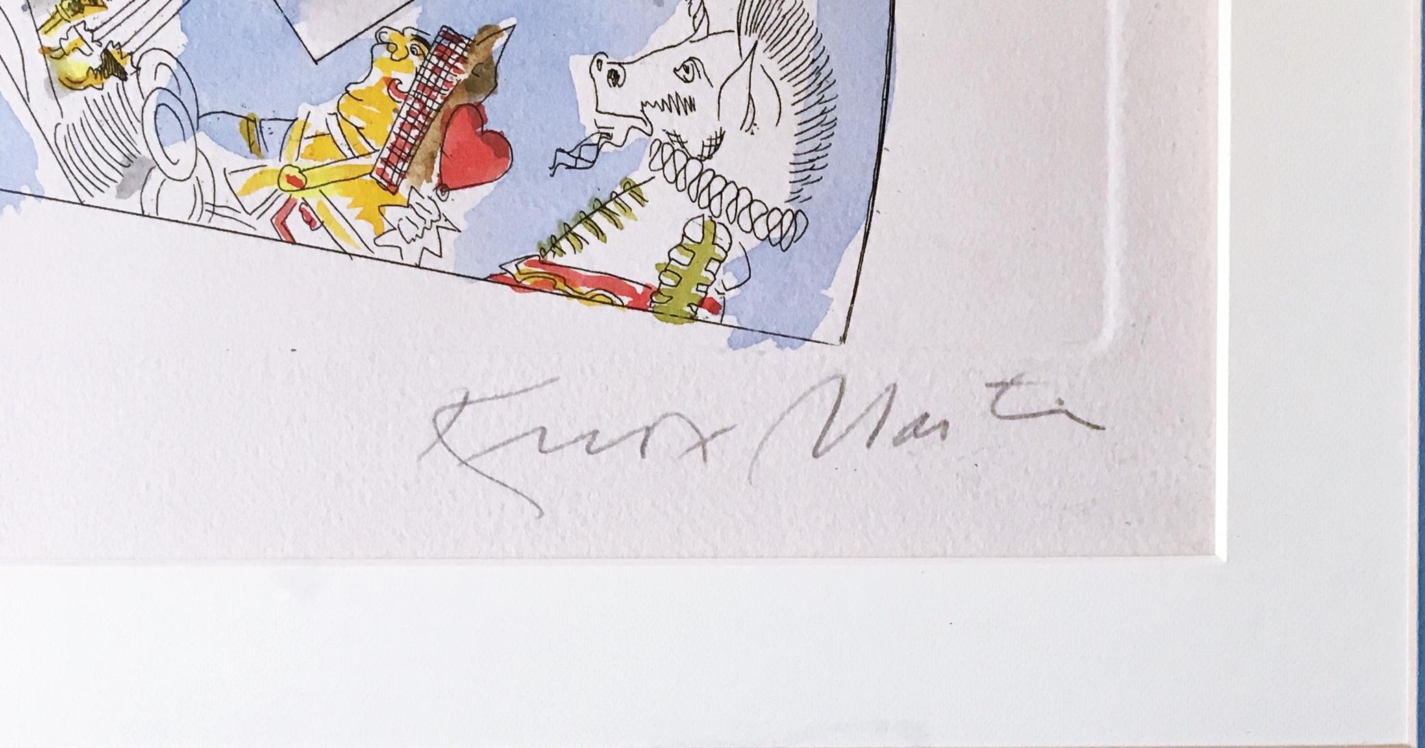 Knox Martin
Alice nel paese delle meraviglie, 1972 circa
Acquaforte con colorazione a mano ad acquerello su carta intelata
Firmato a mano e annotato 