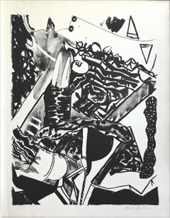 CARA A CARA Litografía firmada por Stone, Expresionista Abstracto, Escuela de Nueva York