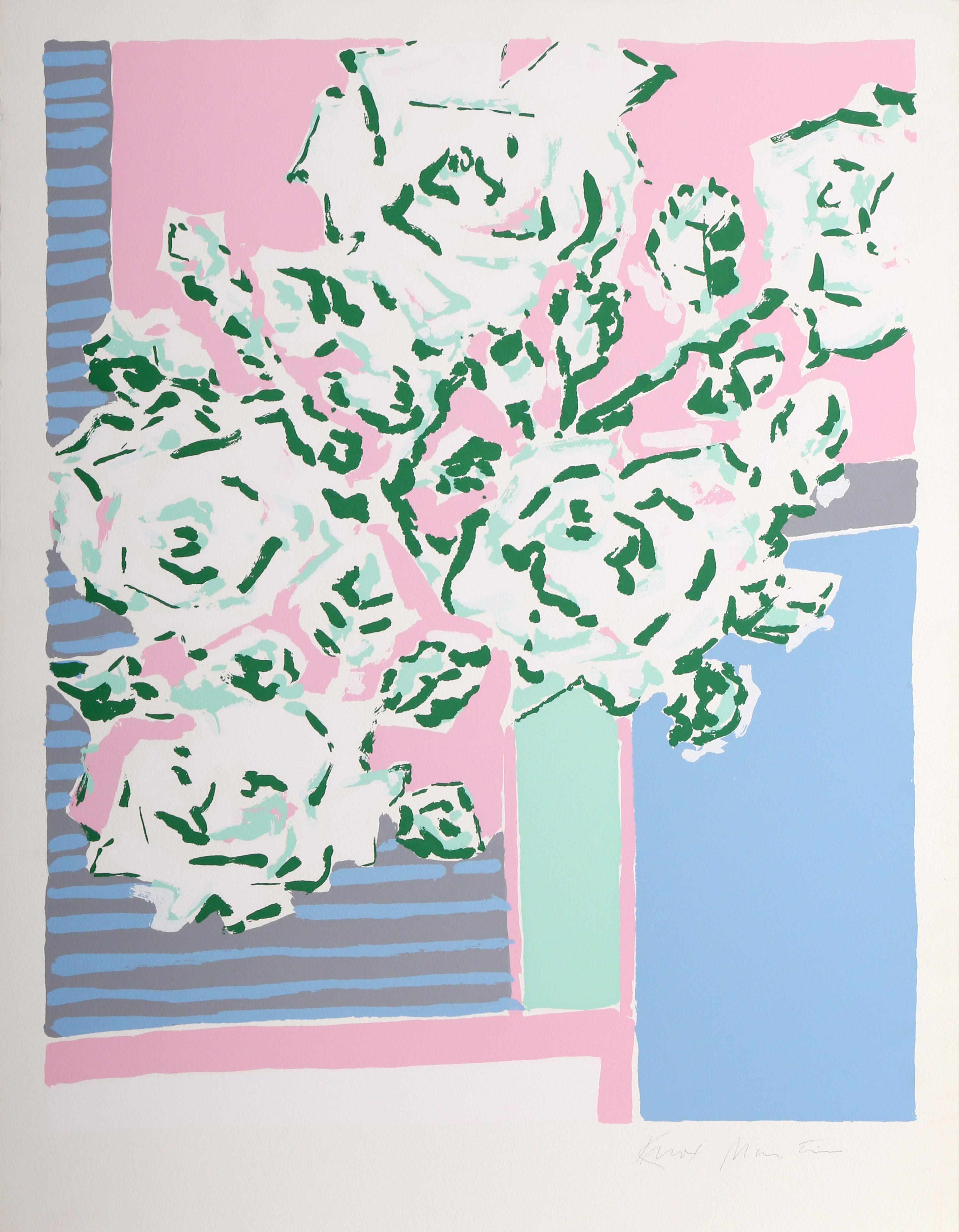 Flowers, Silkscreen by Knox Martin