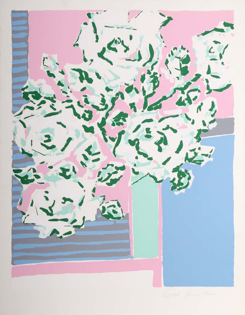Flowers, Pop Art Screenprint by Knox Martin