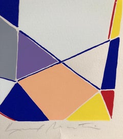 Abstrakte, geometrische Pop-Art-Lithographie, Siebdruck