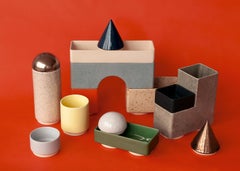 KNSTRKT - STK14, a Memphis inspired stackable centerpiece, desk set or jar set