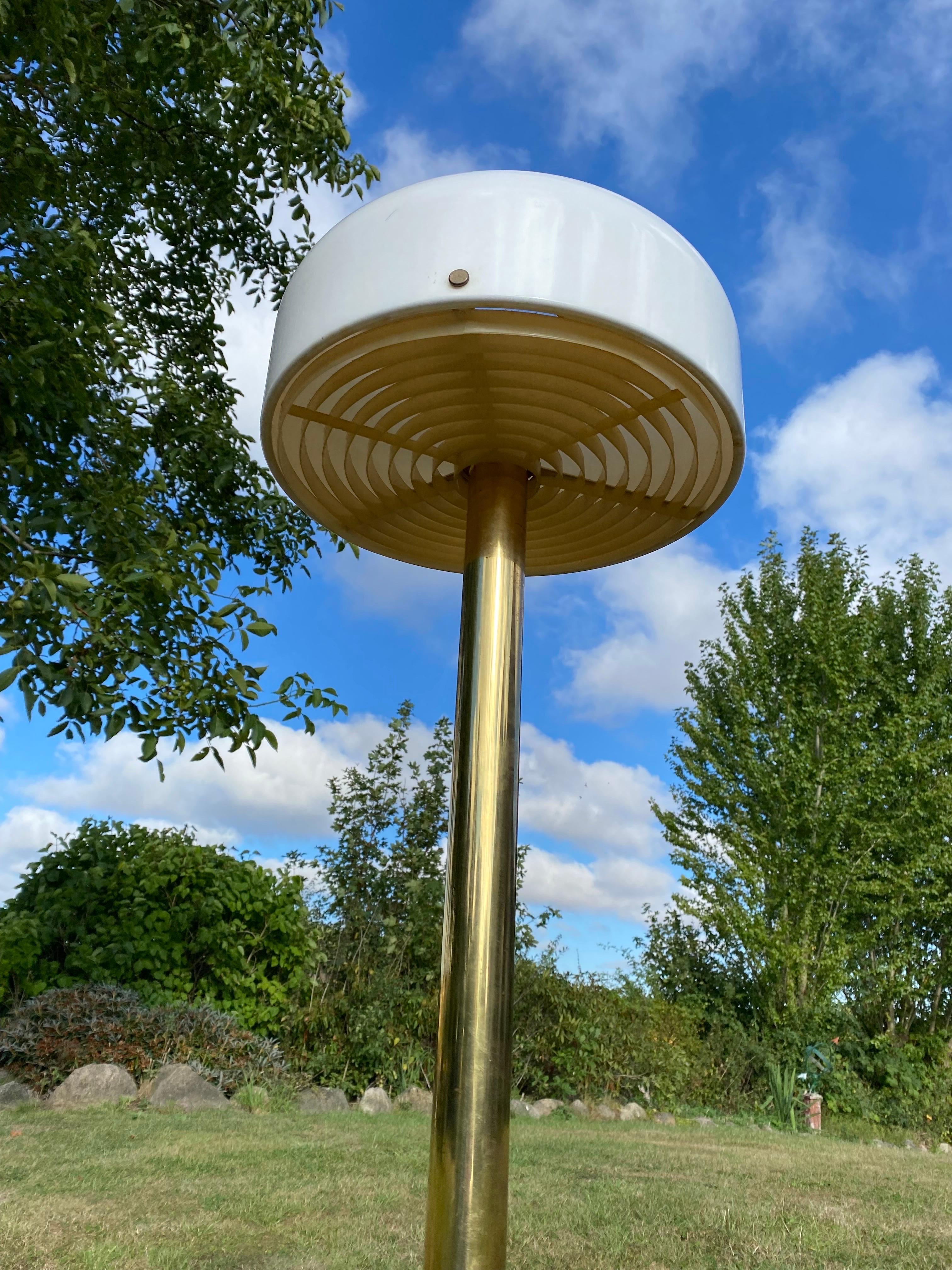 Mid-Century Modern 'Knubbling' Floor Lamp in Brass by Anders Pehrsson