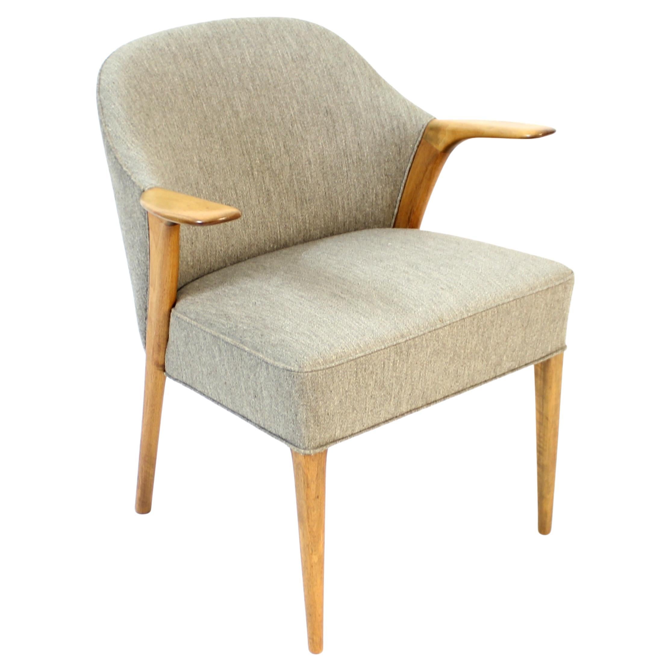 Knud A. Risager Hansen, teak armchair for Slagelse Møbelverk, 1960s For Sale