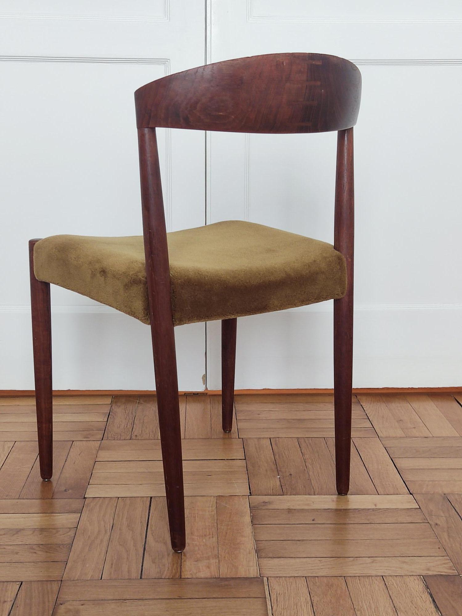 Velours Chaise Knud Andersen - Danemark années 1960 en vente