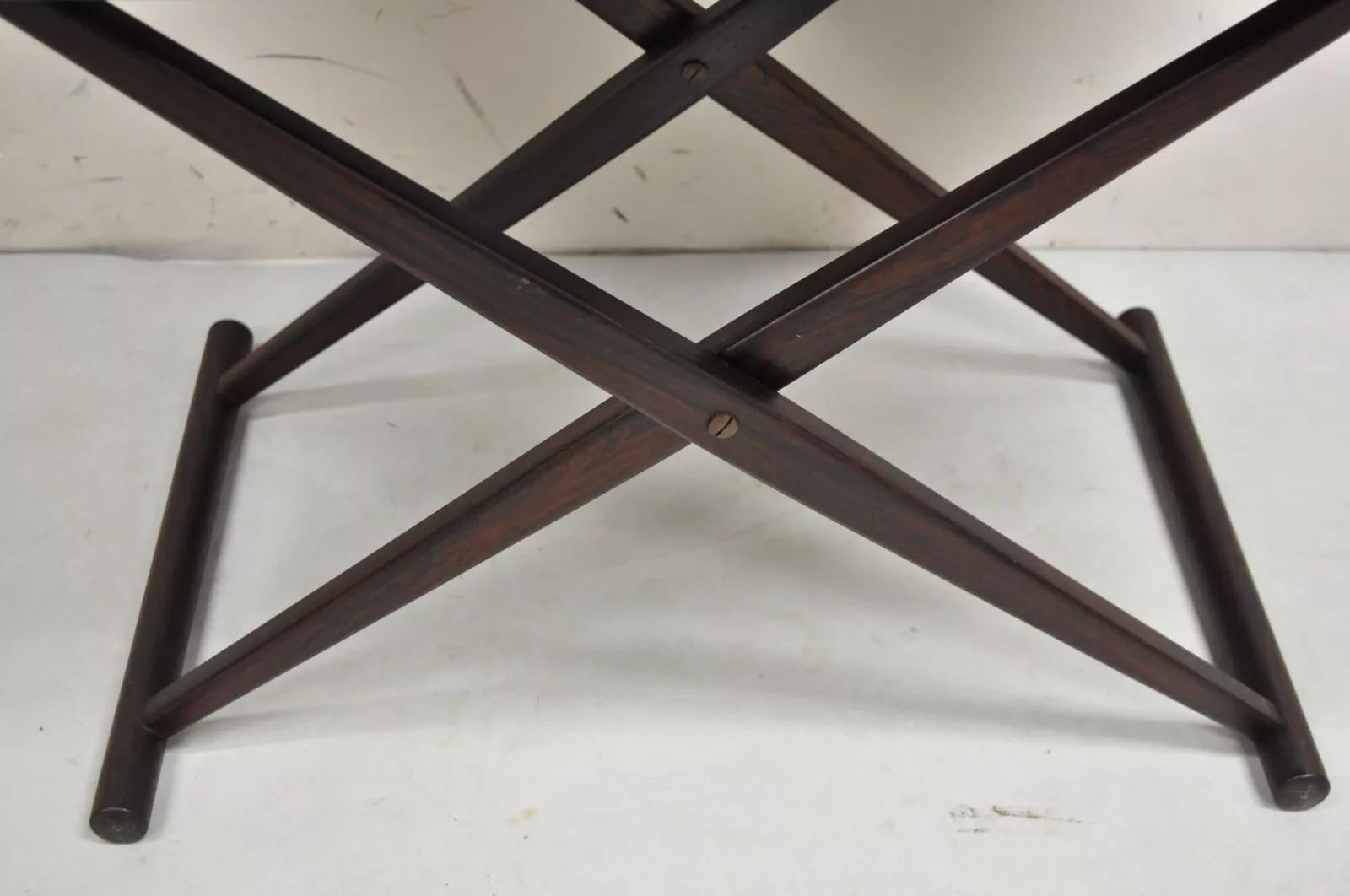 Knud Andersen Mid Century Modern Danish Rosewood Folding Side Table for Aarhus For Sale 3