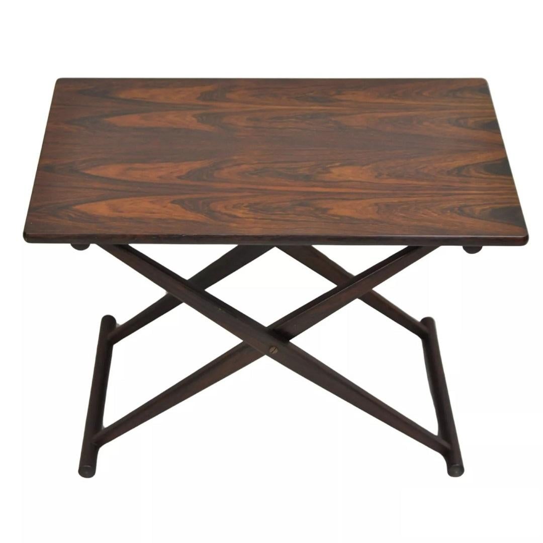 Knud Andersen Mid Century Modern Danish Rosewood Folding Side Table for Aarhus