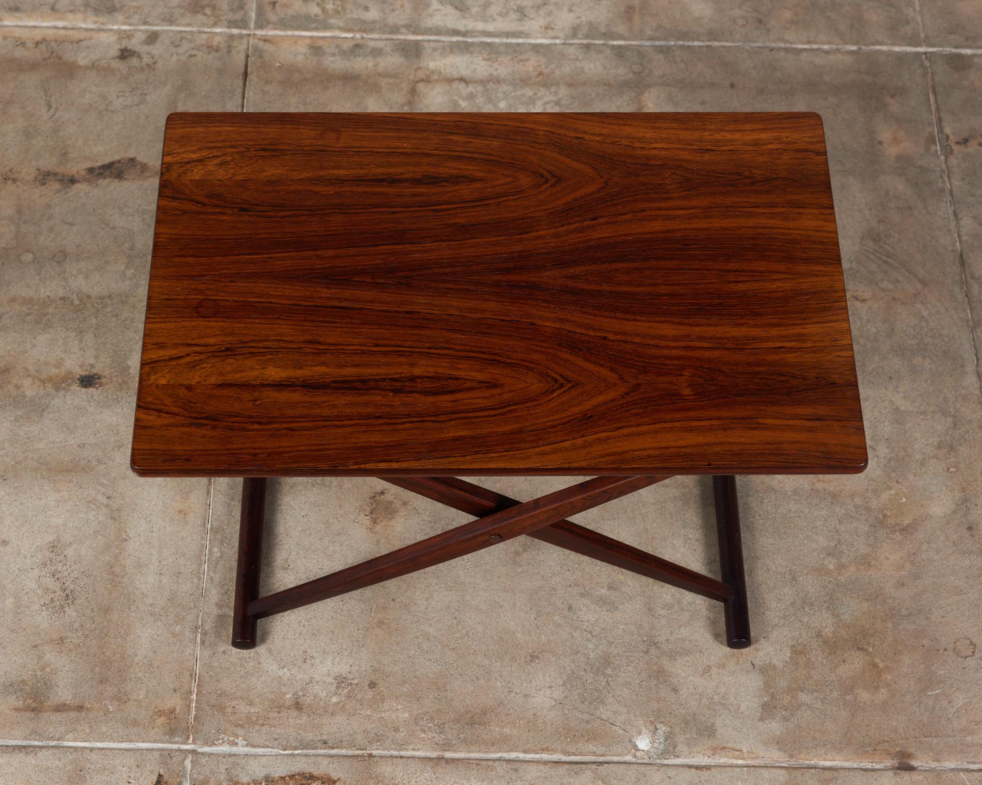 Knud Andersen Rosewood Folding Side Table for Aarhus For Sale 1