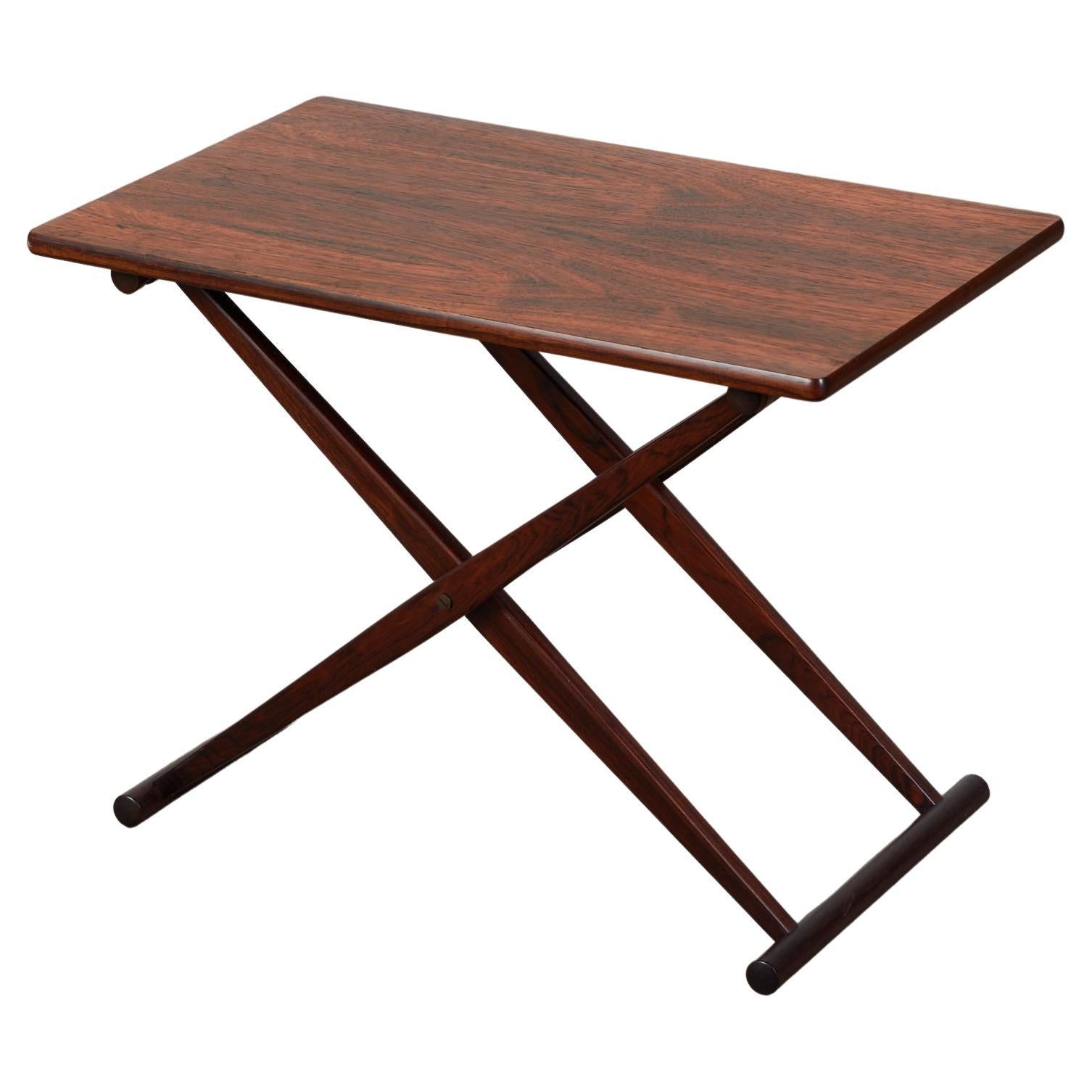 Knud Andersen Rosewood Folding Side Table for Aarhus For Sale