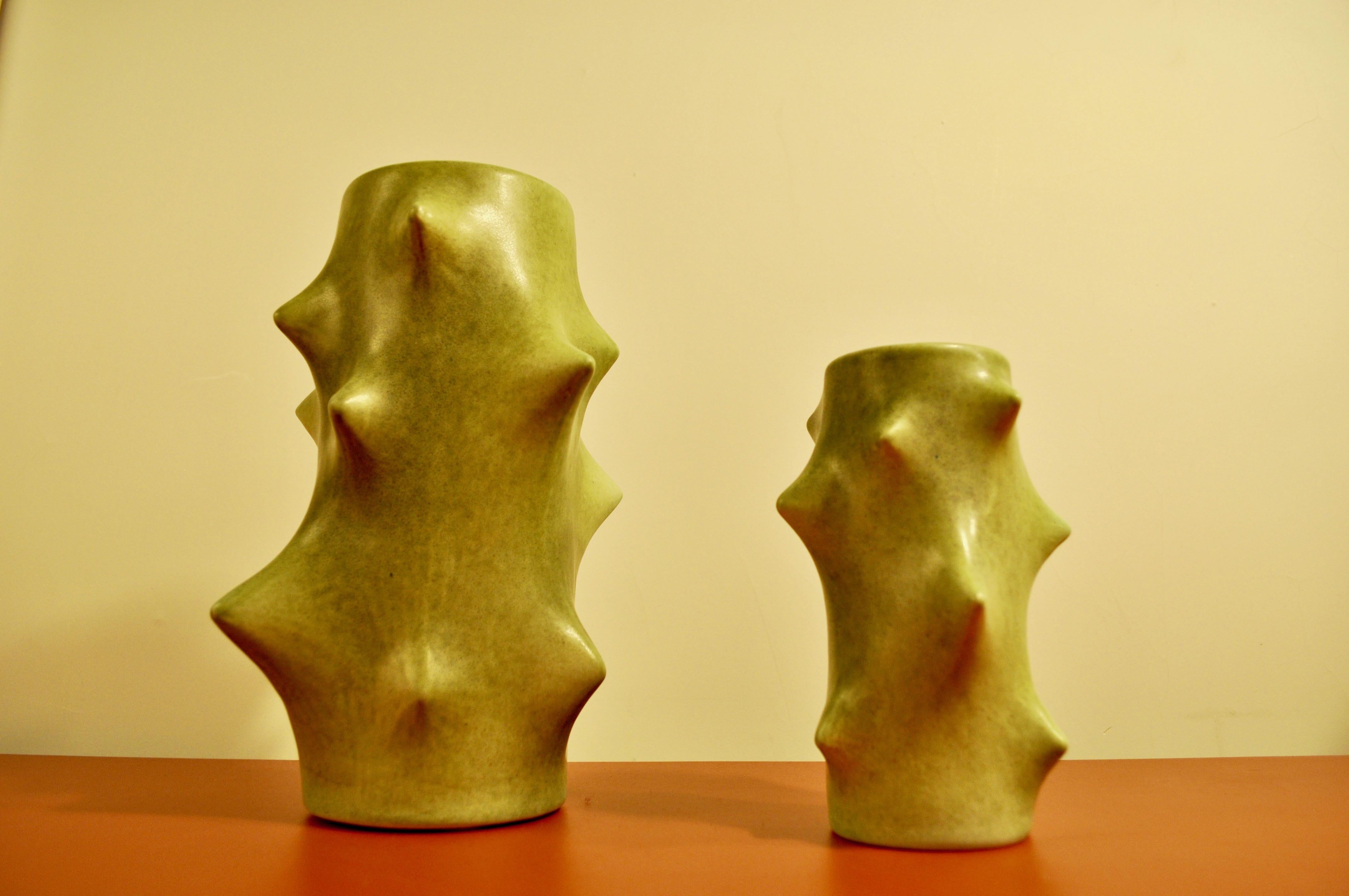 Michael Andersen & Son
Denmark, circa 1955
Glazed stoneware
Signed with studio cipher and manufacturer's mark to underside of each example.