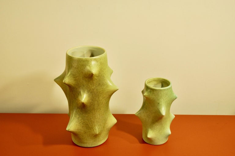 Danish Knud Basse Scandinavian Vases, Glazed Stoneware, 1958 For Sale