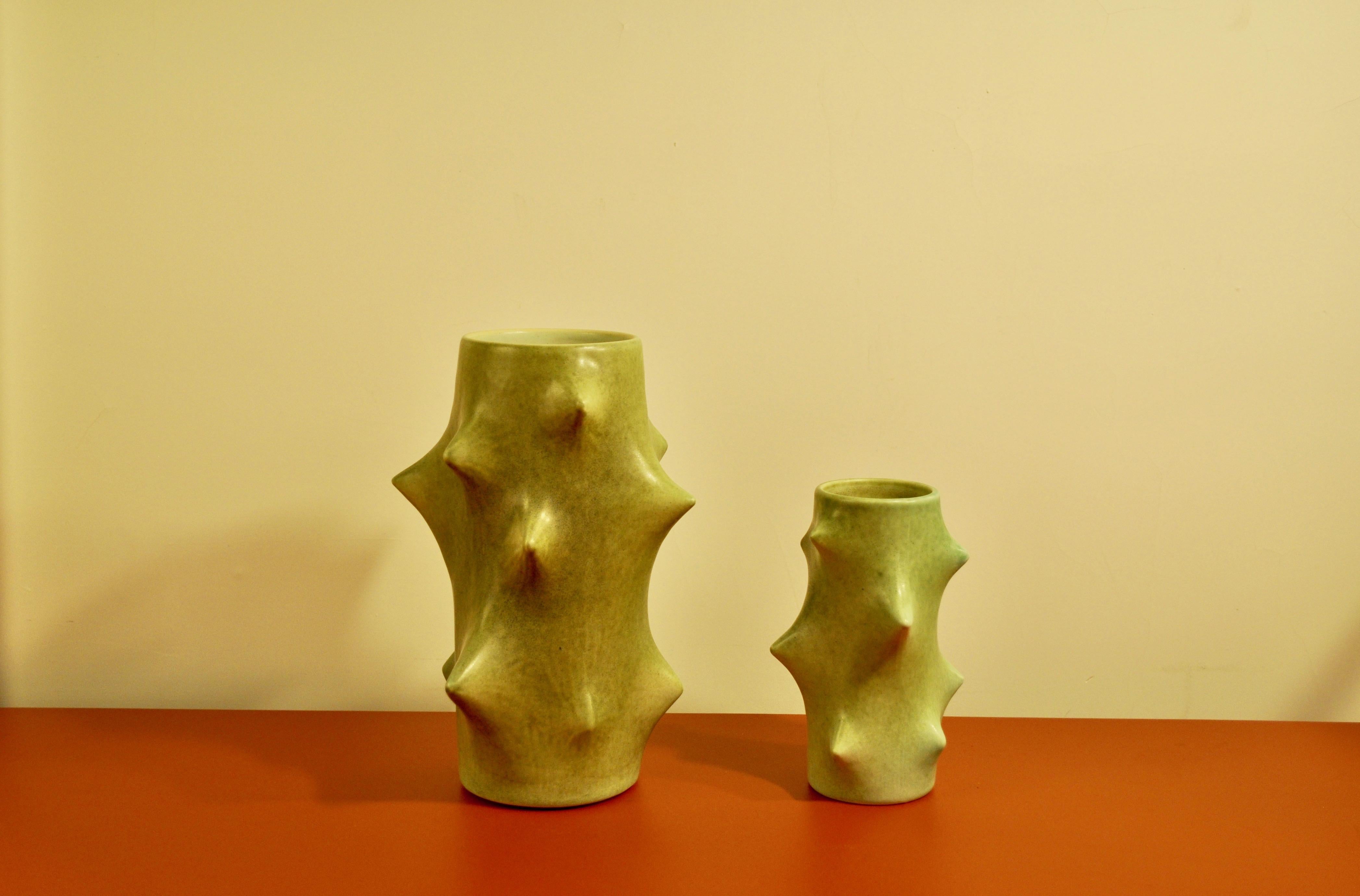 Mid-20th Century Knud Basse Scandinavian Vases, Glazed Stoneware, 1958