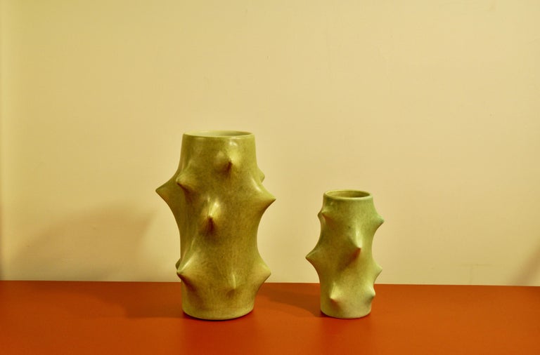 Mid-20th Century Knud Basse Scandinavian Vases, Glazed Stoneware, 1958 For Sale