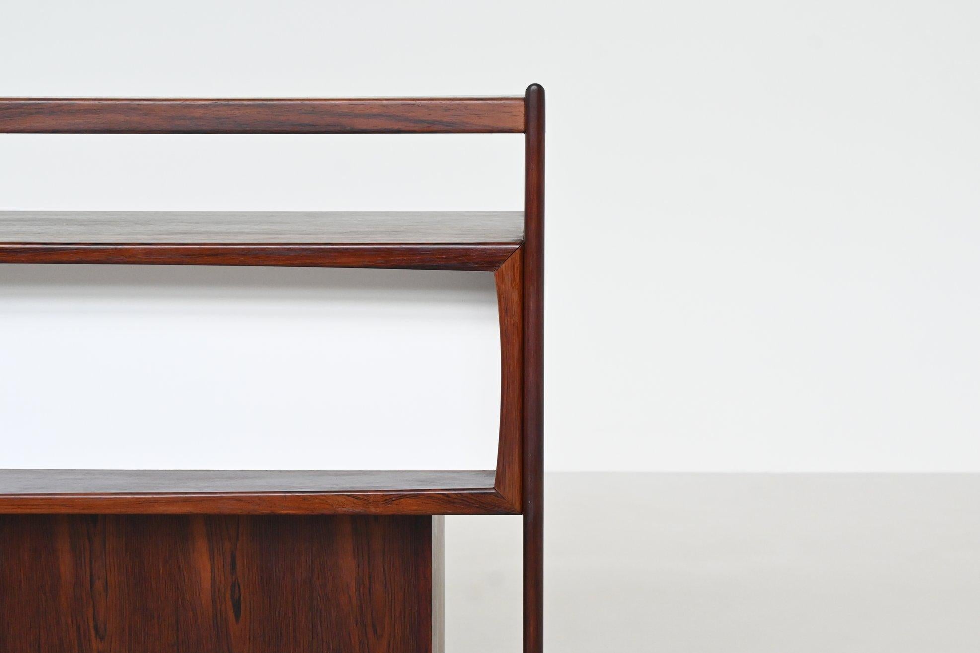 Knud Bent dry bar in rosewood Dyrlund Denmark 1960 For Sale 8