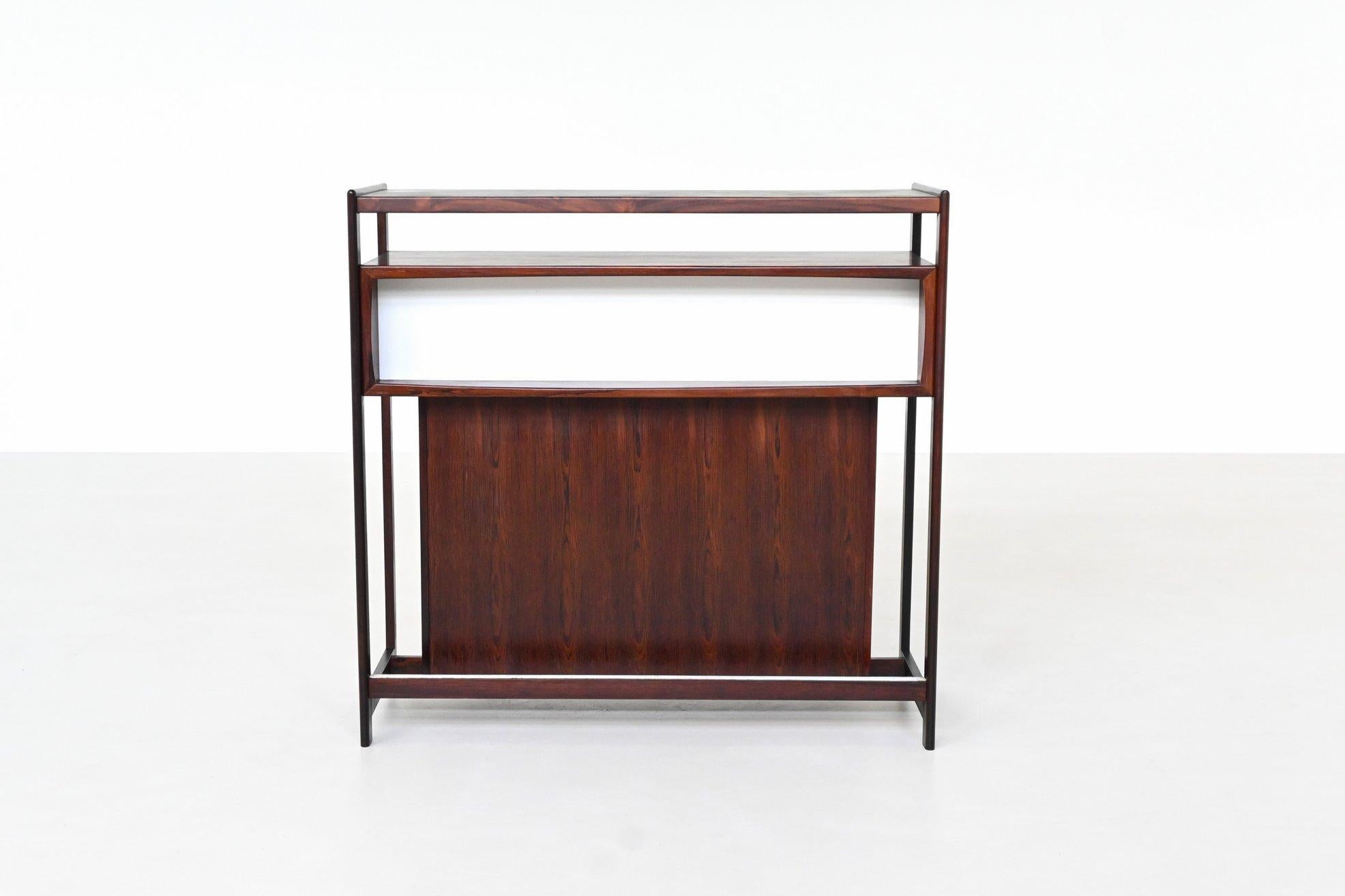 Mid-20th Century Knud Bent dry bar in rosewood Dyrlund Denmark 1960 For Sale