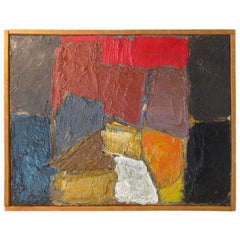 Knud Brogård Danish Modern Abstract Impasto Oil Painting