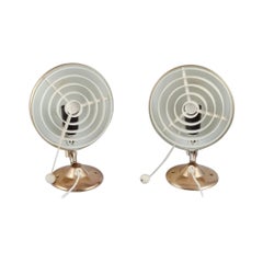 Knud Chistensen for "Elit", Denmark. Pair of modernist wall lamps in brass.