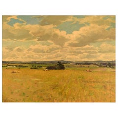 Knud Edsberg, Denmark, Oil on Canvas, Landscape, Dated 1948