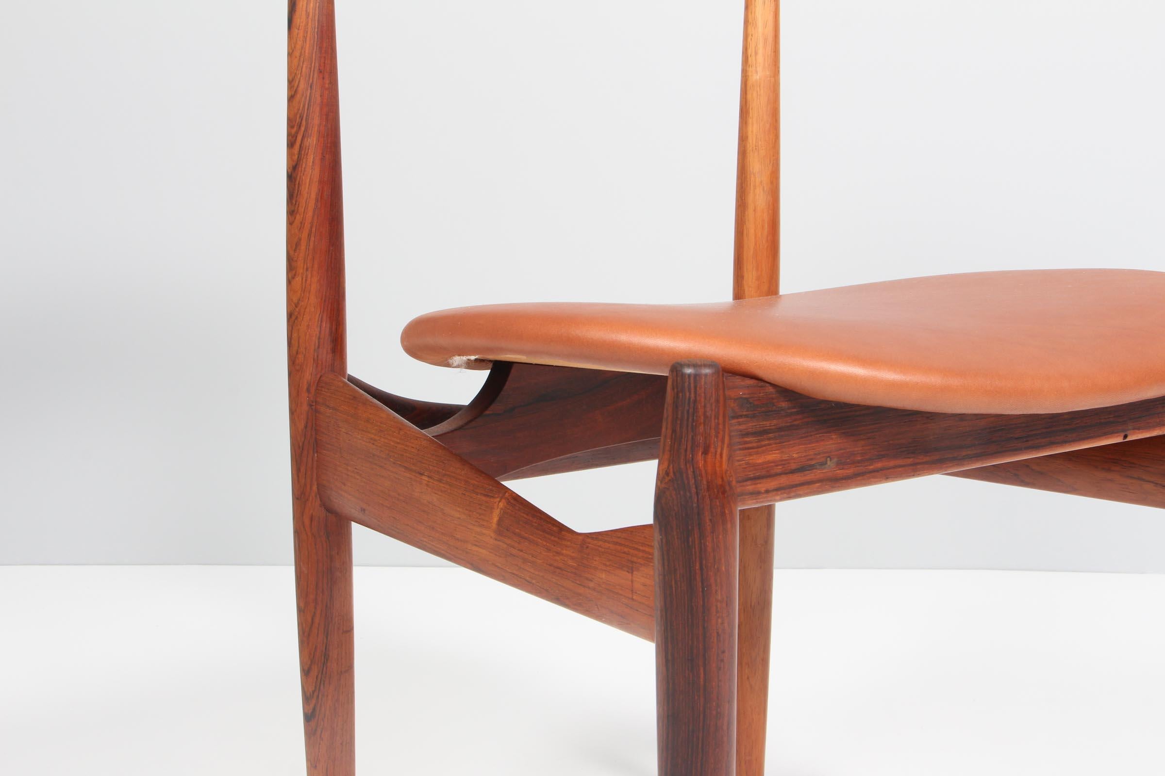 Scandinavian Modern Knud Færch Cowhorn Arm Chair, 1960s