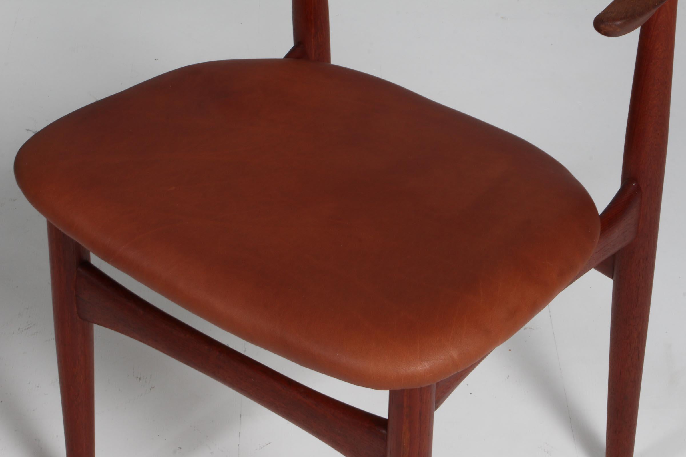 Knud Færch Cowhorn Arm Chairs, 1960s, teak For Sale 3