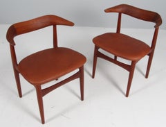 Poltrone Cowhorn di Knud Færch, anni '60, teak