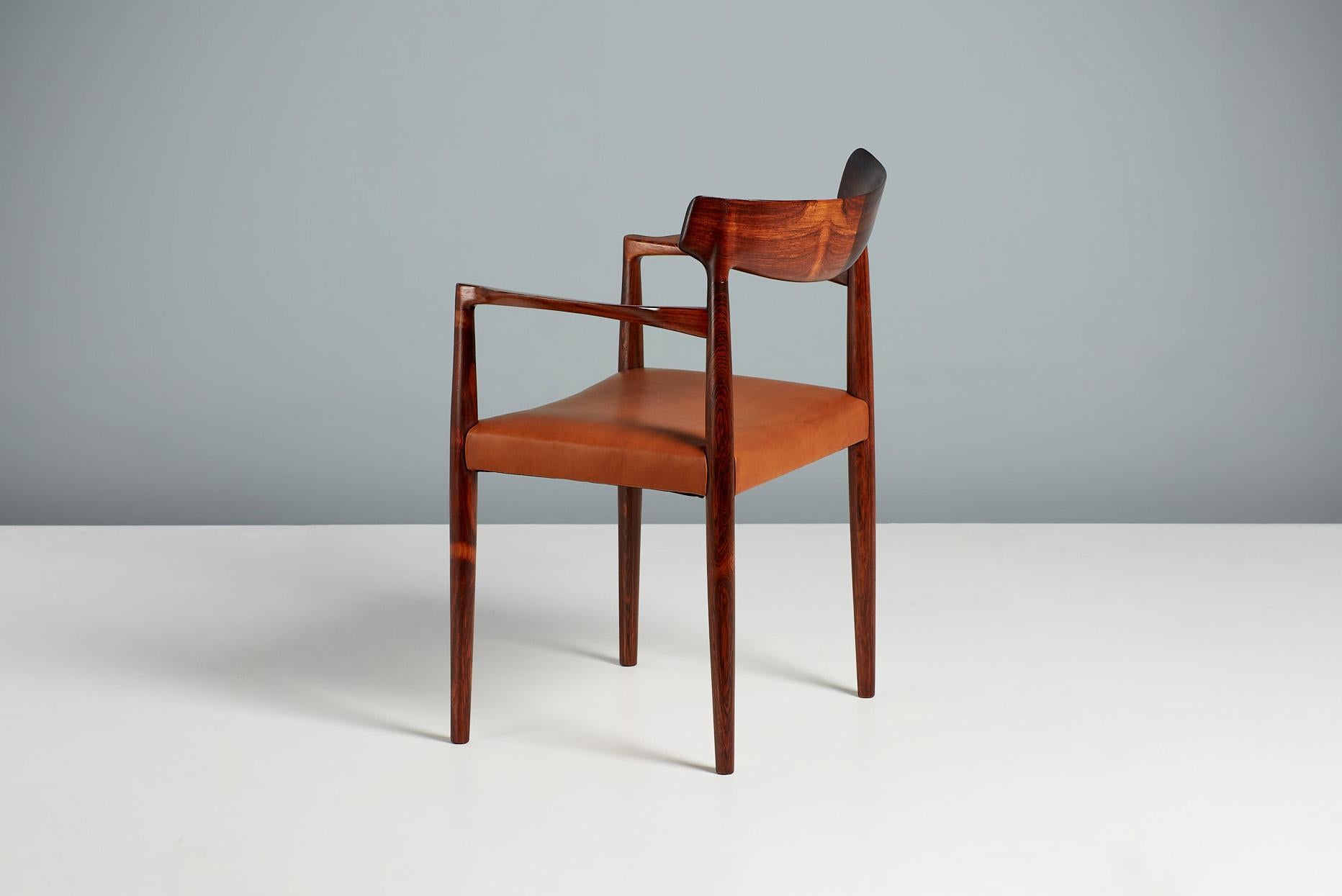 Mid-20th Century Knud Faerch Rosewood Armchair 1960s For Sale