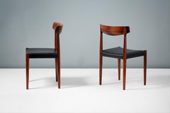 Knud Faerch Set of 6 Model 343 Dining Chairs, Rosewood and Leather for Marsha