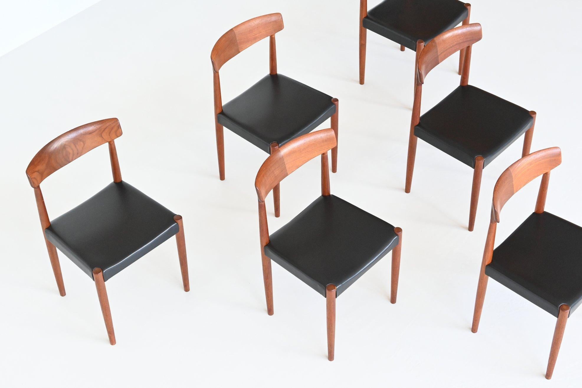 Knud Faerch Teak Dining Chairs Set of Six Bovenkamp, Denmark, 1950 3