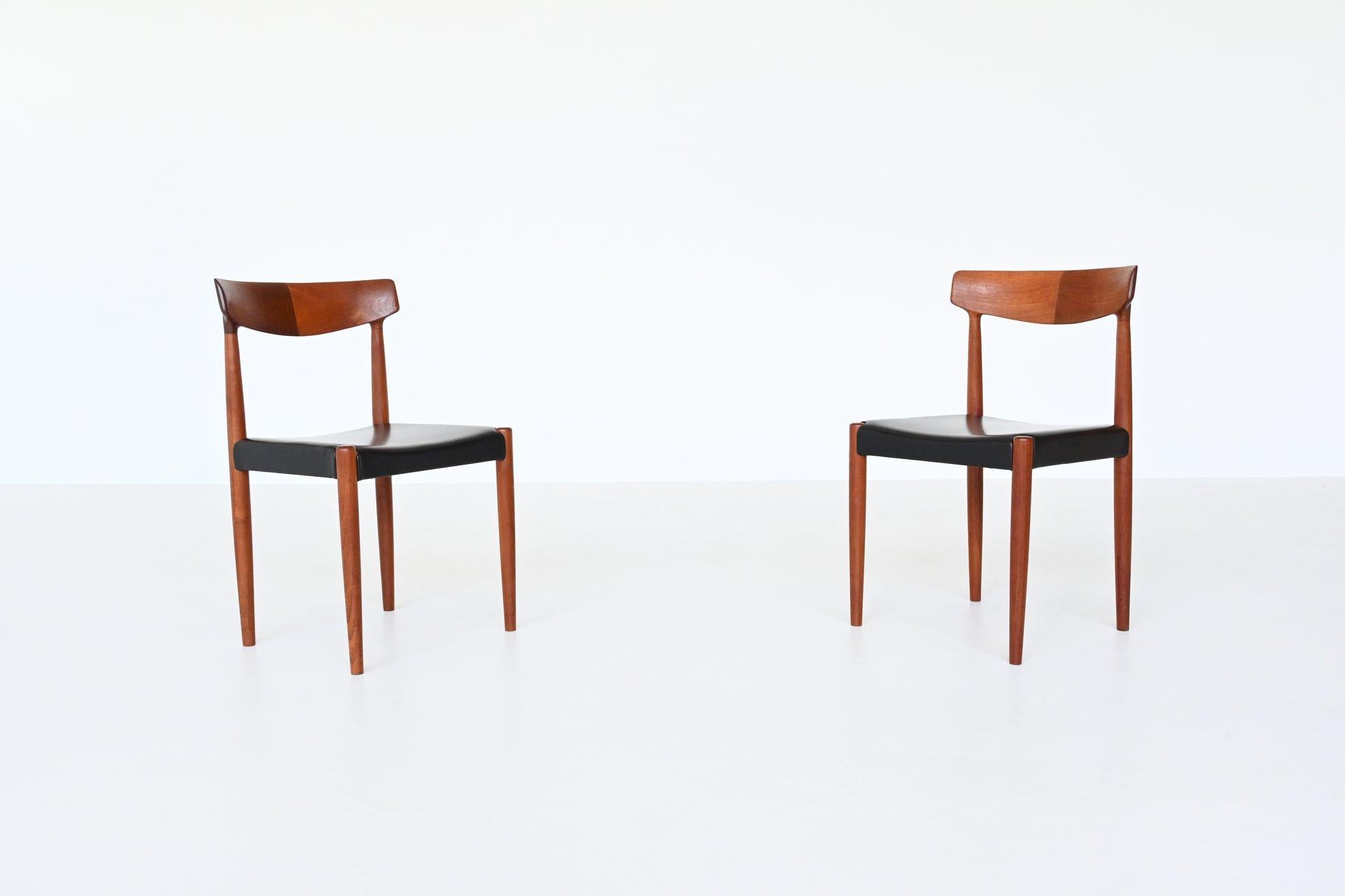 Knud Faerch Teak Dining Chairs Set of Six Bovenkamp, Denmark, 1950 8