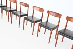 Knud Faerch Teak Dining Chairs Set of Six Bovenkamp, Denmark, 1950