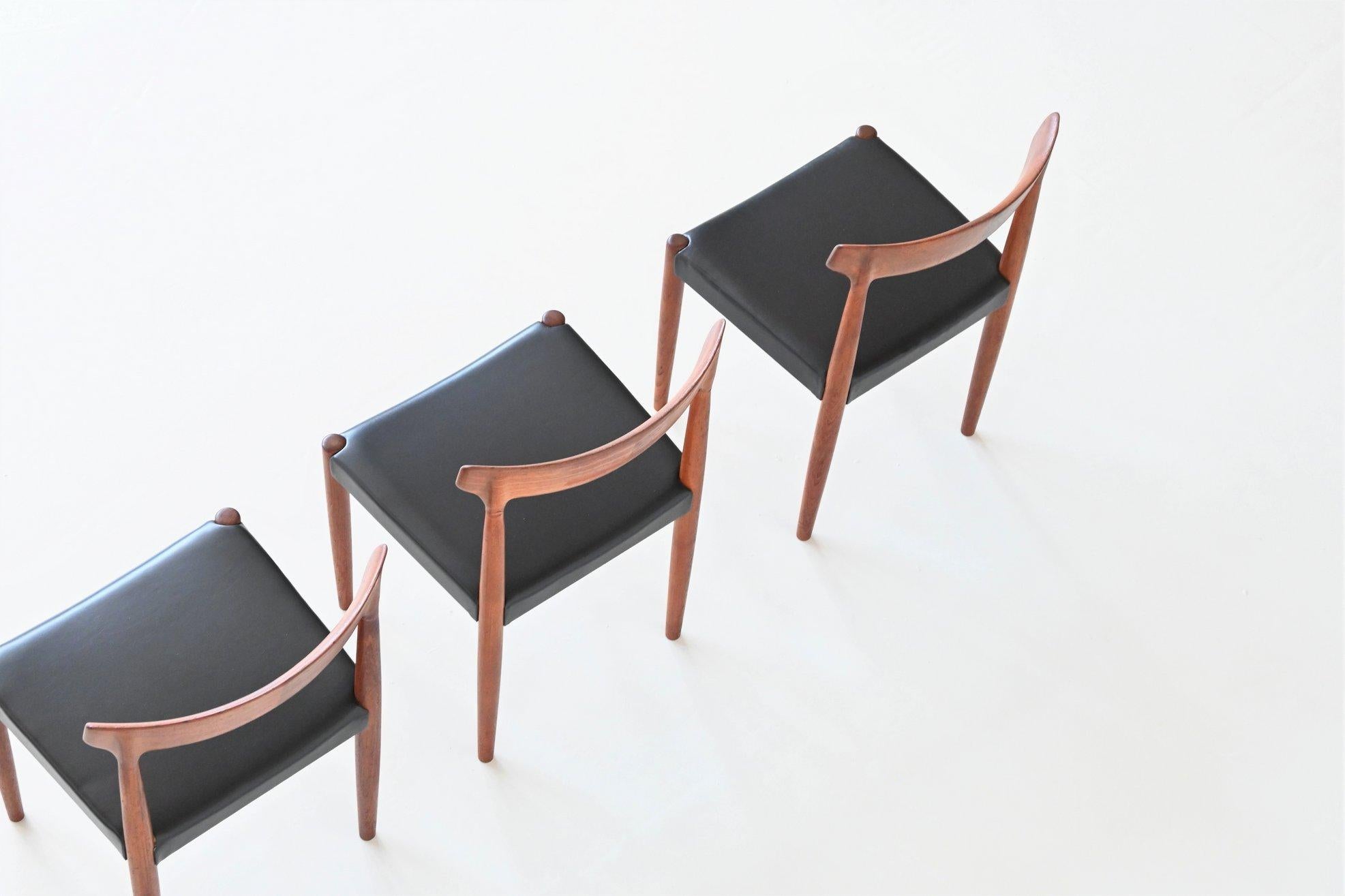 Knud Faerch Teak Dining Chairs Set of Six Bovenkamp, Denmark, 1950 2