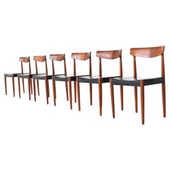 Knud Faerch Teak Dining Chairs Set of Six Bovenkamp, Denmark, 1950