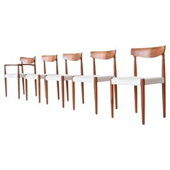 Knud Faerch Teak Dining Chairs Slagelse Møbelfabrik, Denmark, 1950