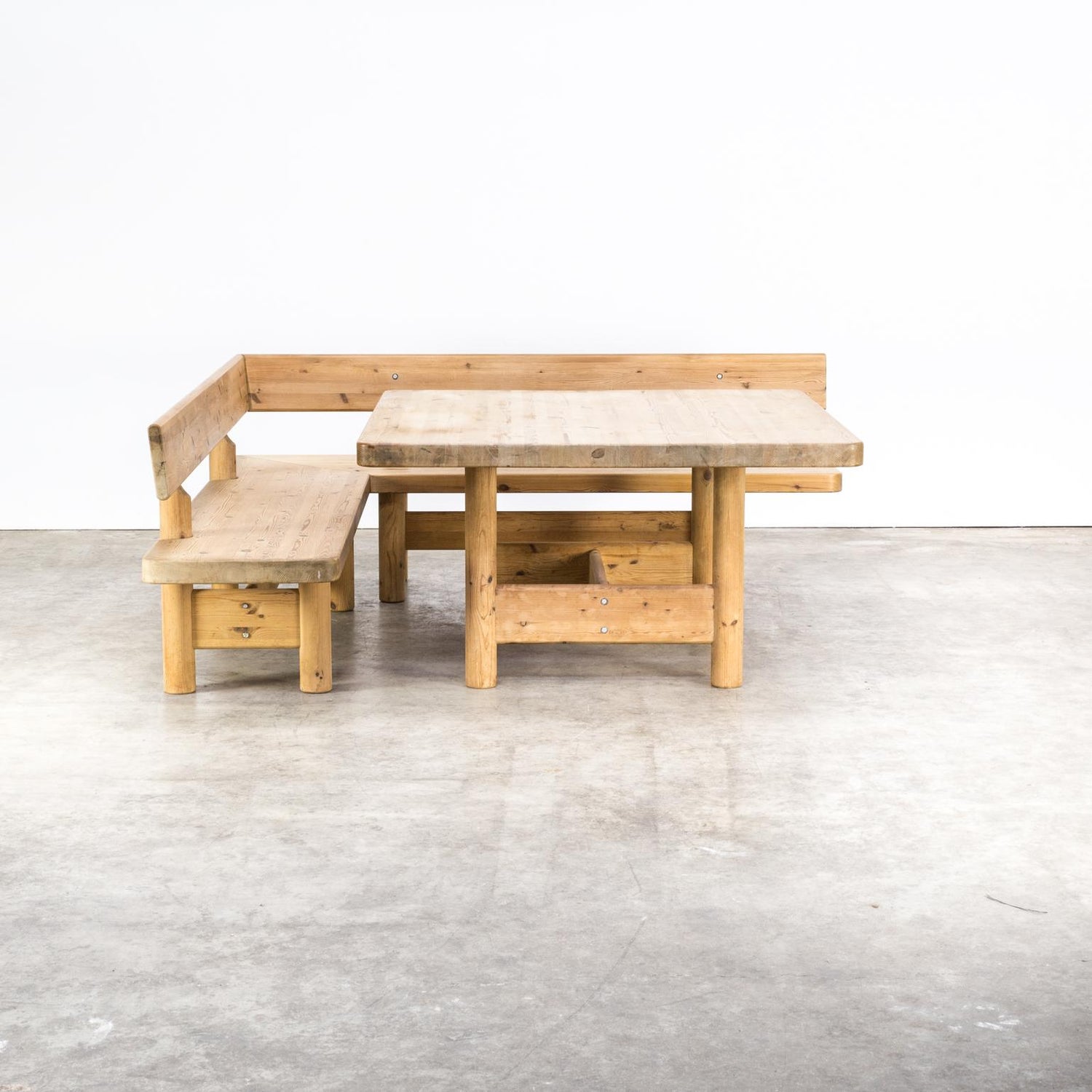 knud friis elmar moltke nielsen dining table two benches two chairs 1 stool