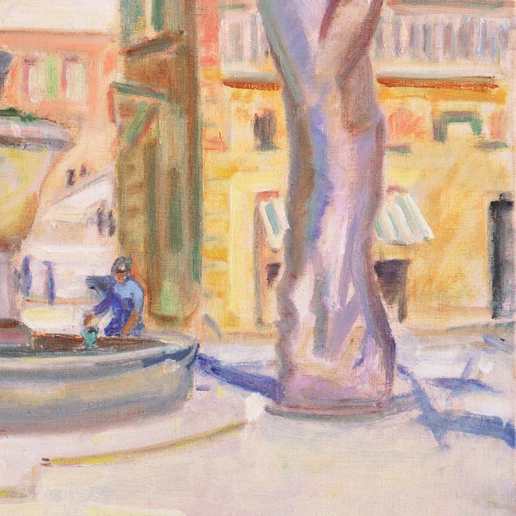 'Italian Piazza with the Alps Beyond', Paris, Danish Royal Academy, Oslo Museum For Sale 1