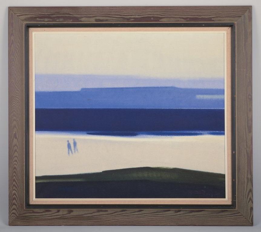 Knud Horup (1926-1973), artista danese.
Olio su tela.
Figure sulla spiaggia.
Metà del XX secolo.
Firmato.
In perfette condizioni.
Dimensioni: 70 cm x 60 cm.
Totale con cornice: 87,5 cm x 78,5 cm.