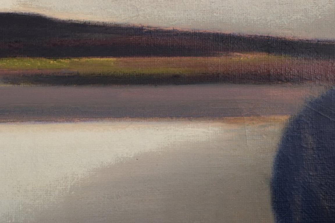 20th Century Knud Horup (1926-1973), Danish artist. Oil on canvas. Landscape. Mid-20th C. For Sale