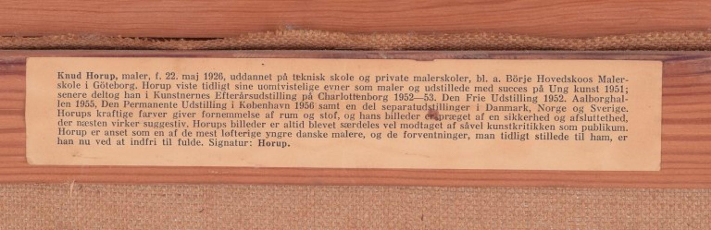 Knud Horup, Danish artist. Oil on canvas. Figure in landscape. For Sale 2