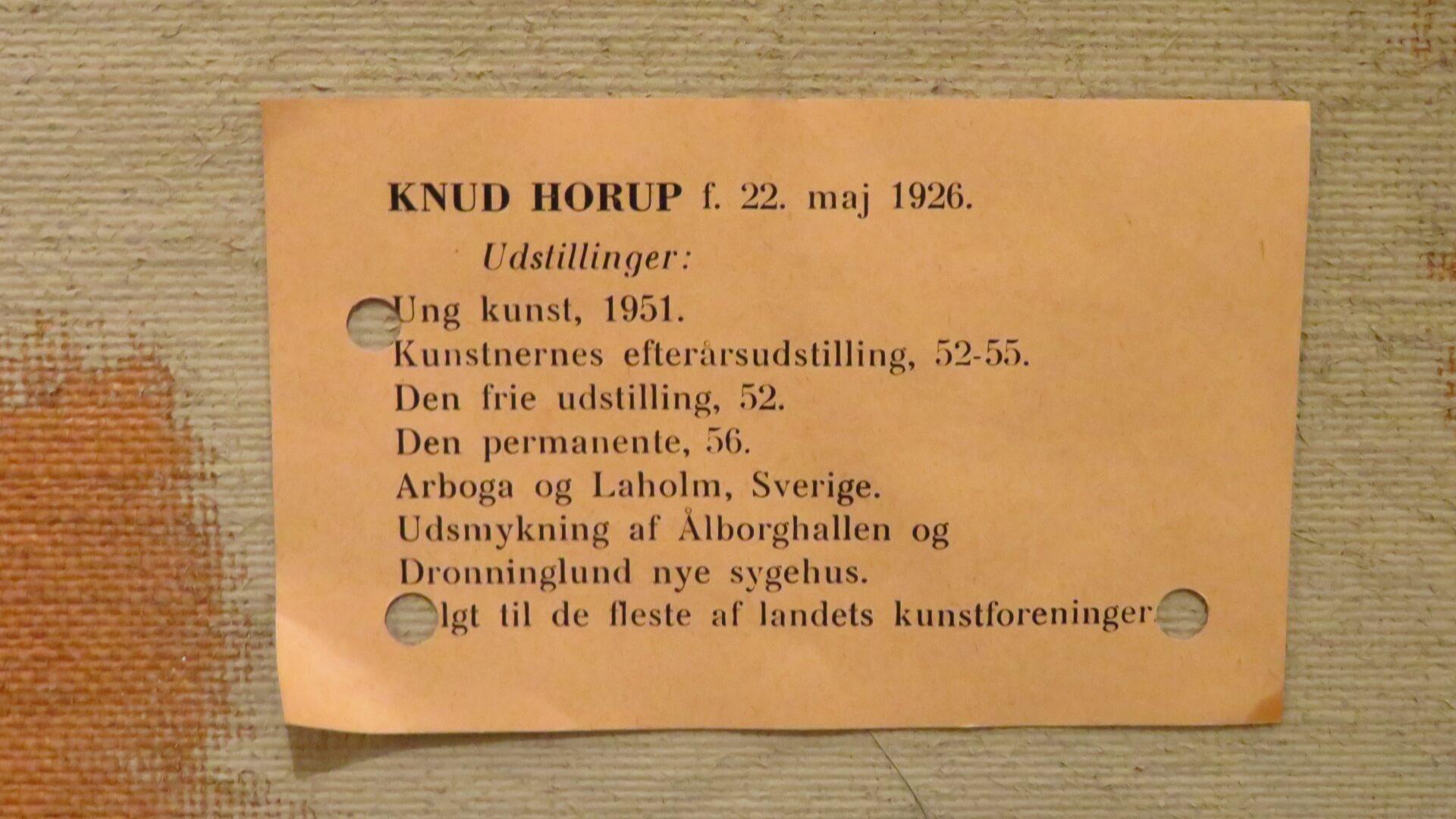Knud Horup (b1926) Danish Original Impressionist Large Oil Painting Scandinavian - Brown Landscape Painting by KNUD HORUP