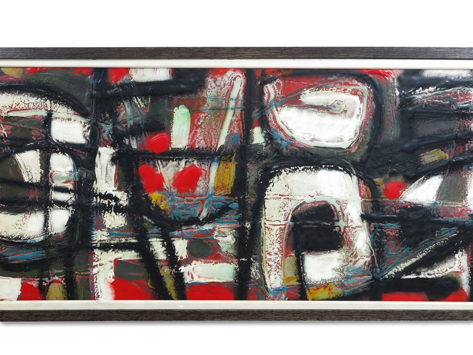 Knud Hørup - Smalto su rame, pittura espressionista astratta, 1960 ca. In condizioni ottime in vendita a Oakland, CA