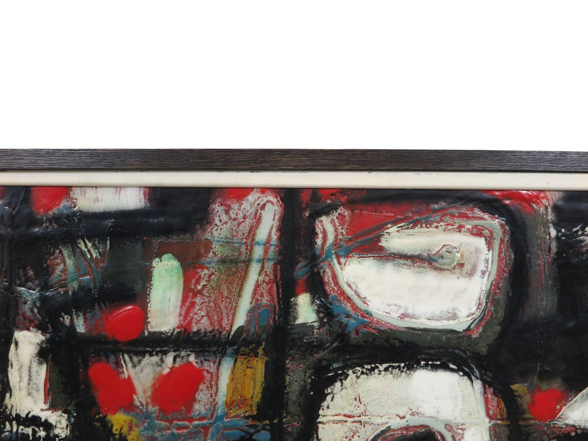 Knud Hørup - Smalto su rame, pittura espressionista astratta, 1960 ca. in vendita 1