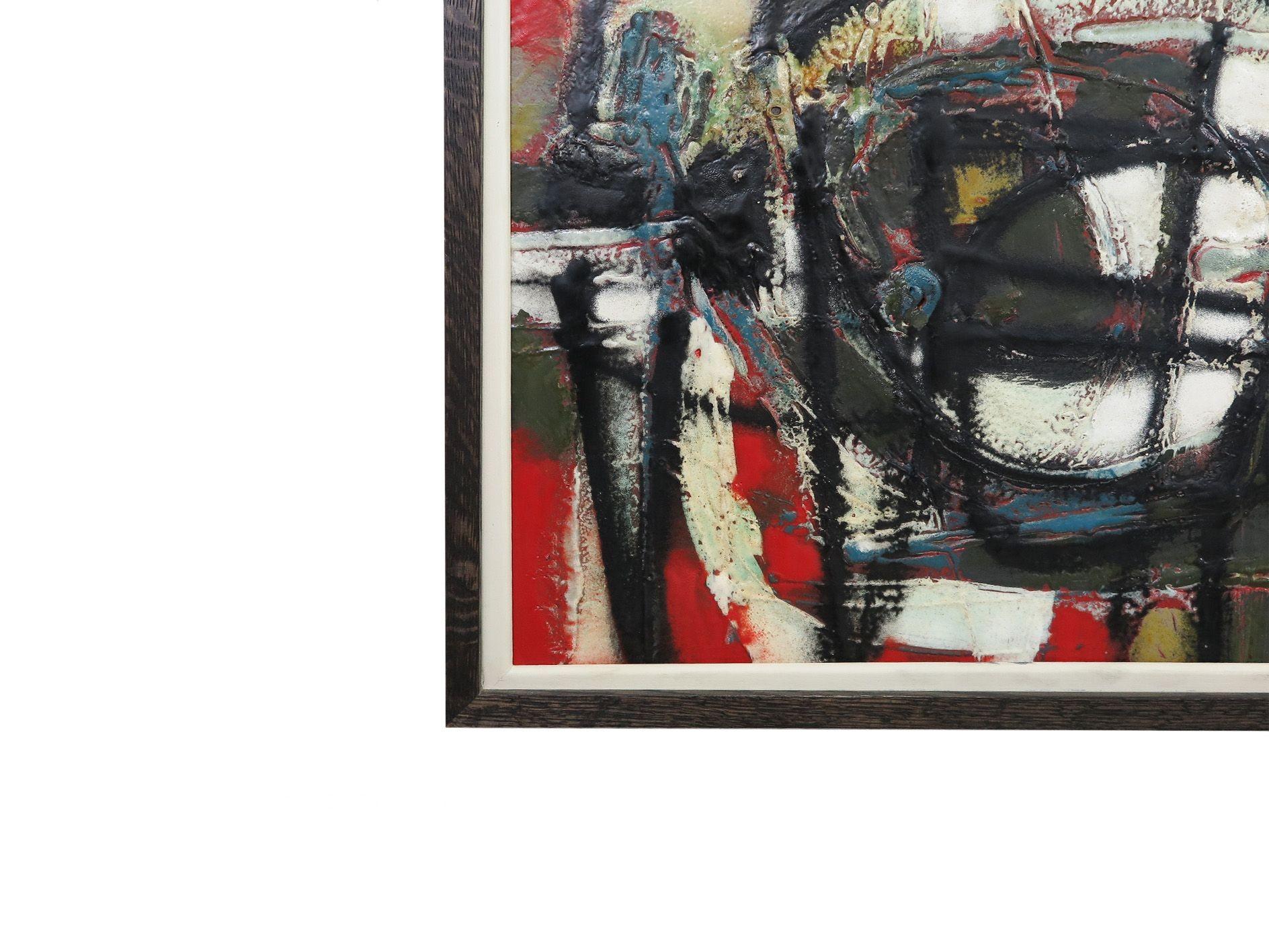 Knud Hørup - Smalto su rame, pittura espressionista astratta, 1960 ca. in vendita 2